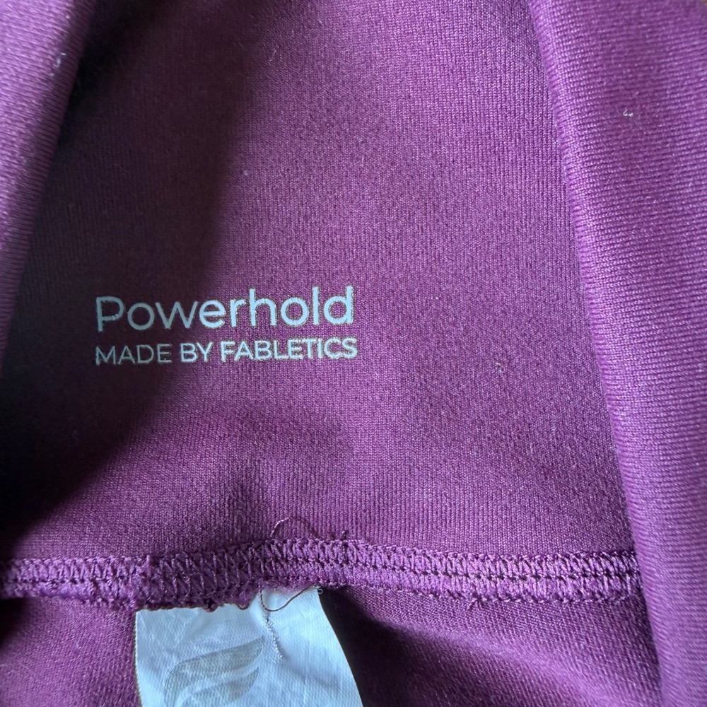 Fabletics‎ Powerhold High Waisted Mesh Pocket Leggings Purple Womens Large L - Picture 5 of 11